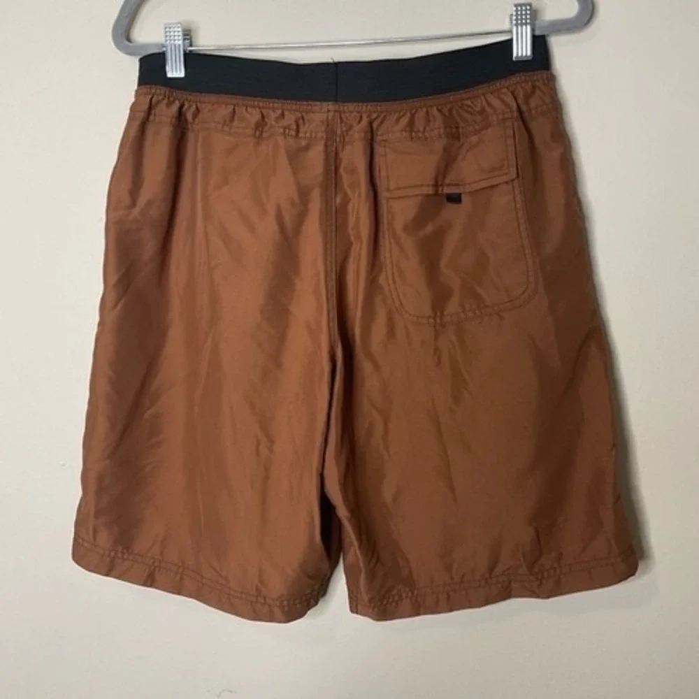 Prana Orange/Brown Mojo Stretch Running‎ Active Yoga Shorts Men Large Cambodia